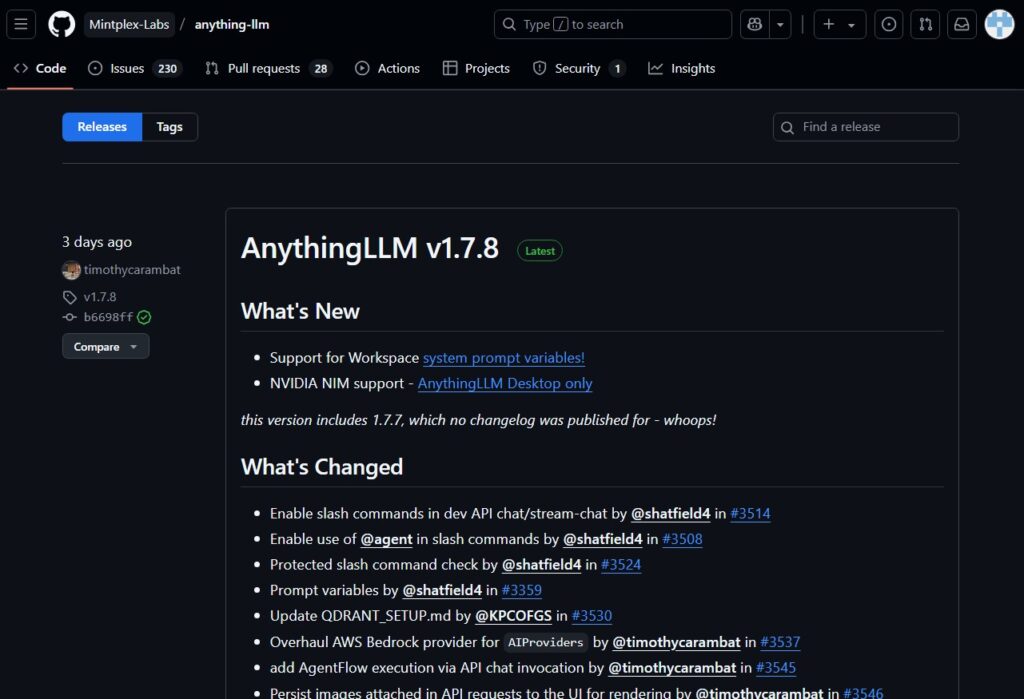 Die Startseite von AnythingLLM