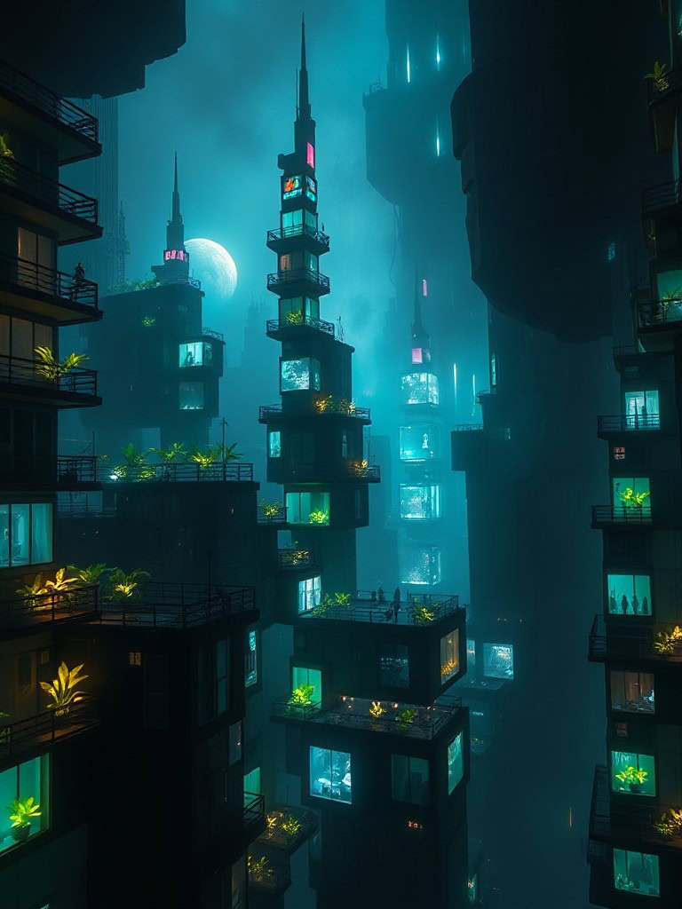 Surreal cityscape