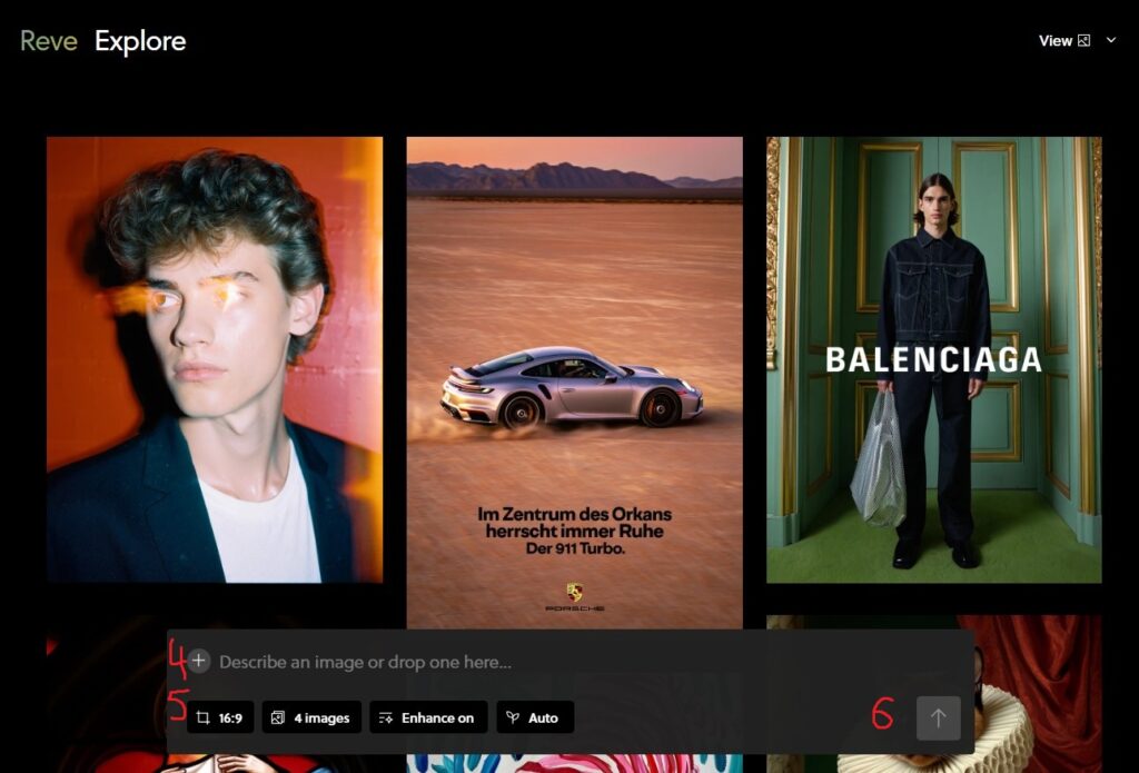 Das Dashboard von Reve