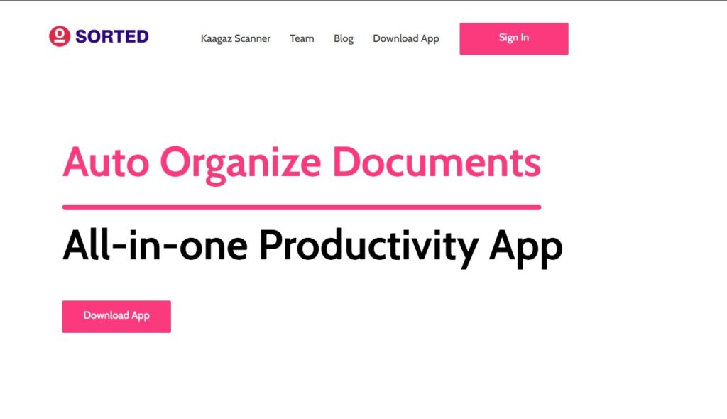 Das Bild zeigt die Sorted Startseite