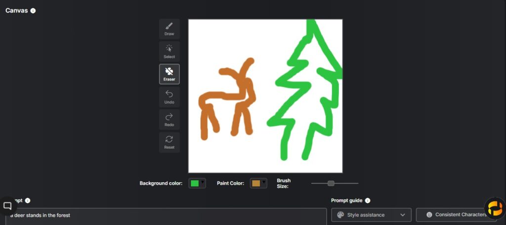 Supermachine Canva Funktion, zeichne eine Skizze