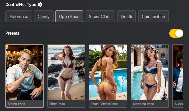 Steuerung von Posen mittels Control Net