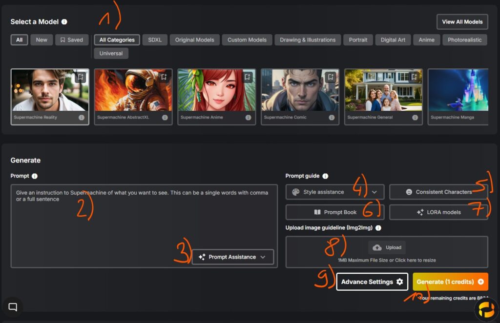 Die Oberfläche von Supermachine 