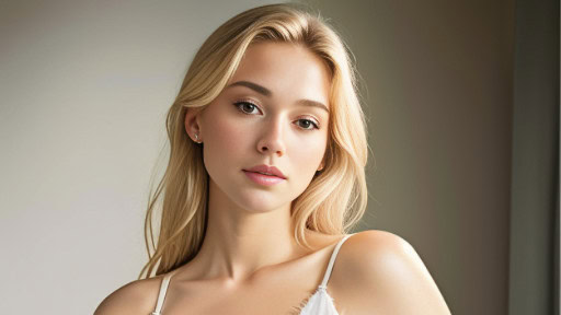 Ein KI generiertes Bild mit einer zu perfekten Porzellan artigen Haut