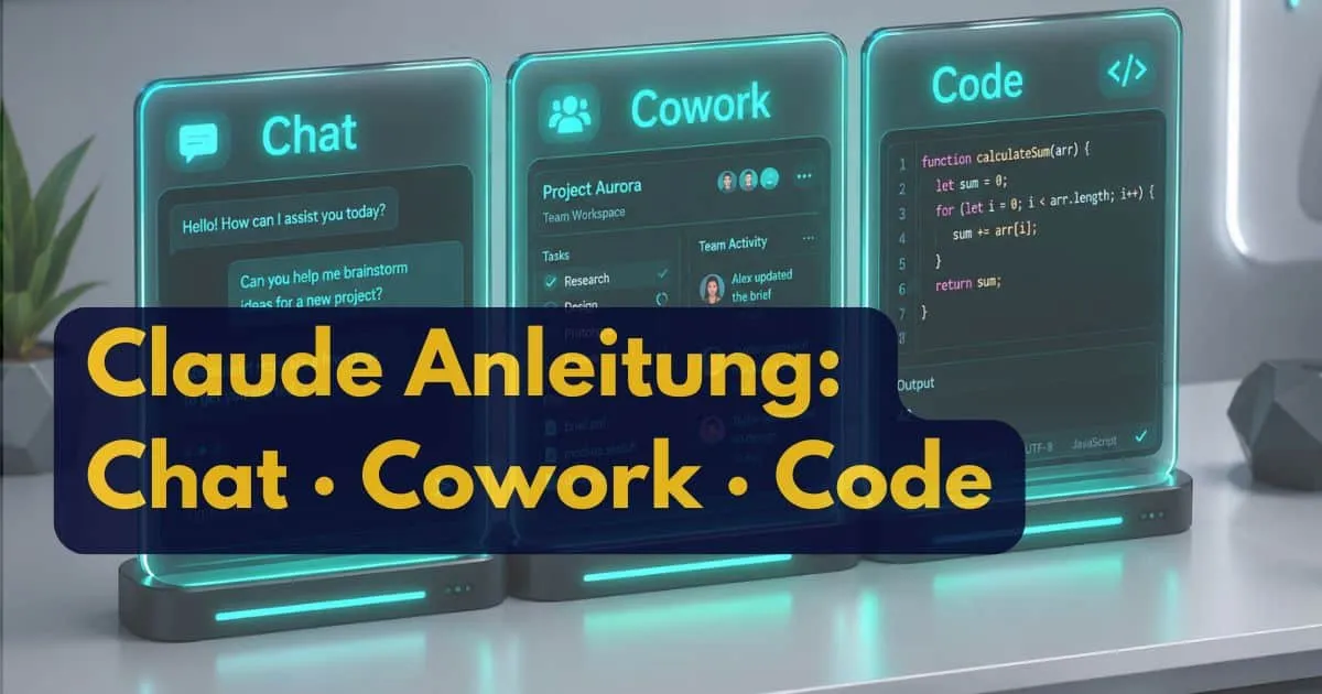Claude Anleitung: Chat, Cowork und Code – welcher Modus für wen? (2026)